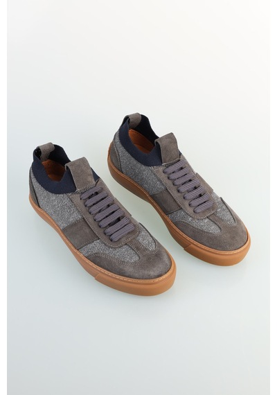 Bisse Erkek Örme Sneaker Spor Ayakkabı Gri Ayk25y25005 D55