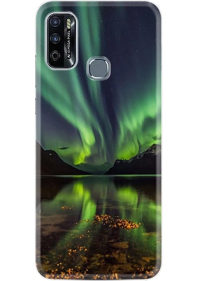 Infinix Hot 10 Play Kılıf Resimli Desenli Baskılı Silikon Kuzey Işıkları 1327