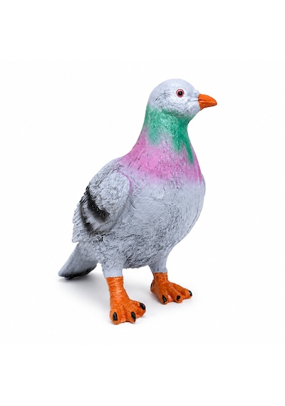 Canlı Boy Güvercin Biblo Polyester Dekoratif Heykel Hediyelik Ev Ofis Bahçe Dekoru 24 Cm Mavi
