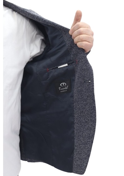 Twenhil Dmctekstil Erkek Ckt-203 Desenli İtalyan Kesim Dar Kalıp Tek Düğme Blazer Ceket Lacivert Twenhil Dmctekstil Erkek Ckt-203 Desenli İtalyan Kesim Dar Kalıp Tek Düğme Blazer Ceket Lacivert
