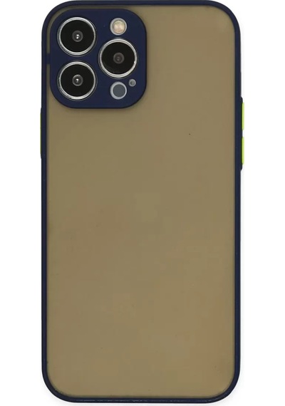 Newface Apple İphone 13 Pro Max Kılıf Montreal Silikon Kapak - Lacivert