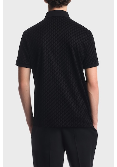 Emporio Armani Tamamı Logolu Regular Fit Düğmeli Polo Erkek Polo Em007339 Af10017 Fc375 Siyah