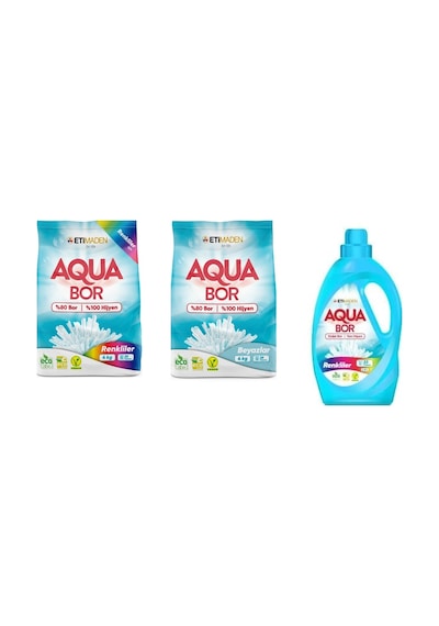 Aquabor Doğal Mineralli 4 Kg Renkliler + 4 Kg Beyaz + Sıvı Renkliler 3 Lü Set 0.75 LT - 2.5 LT - 12 KG 77517331