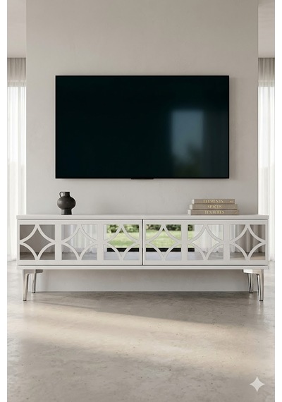 Tsa1236bs Öz Tv Sehpası Beyaz-silver 120cm Tsa1236bs Öz Tv Sehpası Beyaz-silver 120cm