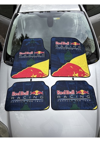 Lüx Oto Halı Paspas Desenli Yıkanabilir Unıversal Her Araca Uyumlu Redbulll