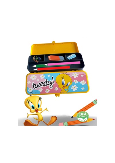 Tweety Kutu Kalem Kutusu Sarı Tek Ebat Tek Renk