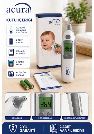 Acura Ac-9290 Thermoscanner Kulaktan Ateş Ölçer