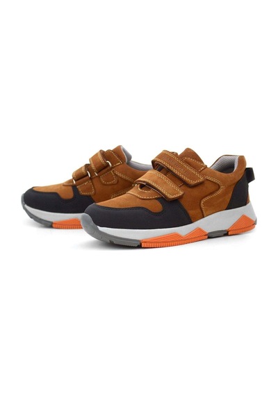 Ortopedikal 3880 Rakerplus Hakiki Deri Taba Çocuk Sneakers Spor Ayakkabı Cırtlı Taba