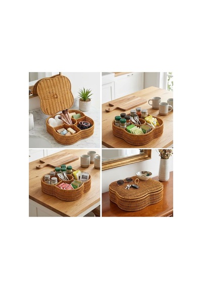 Kapaklı 5 Bölmeli Plastik Rattan Organizer Kutu Hasır Desenli Çok Amaçlı Saklama Ve Sunum Sepeti Ç Çok Renkli Çok Renkli Kapaklı 5 Bölmeli Plastik Rattan Organizer Kutu Hasır Desenli Çok Amaçlı Saklama Ve Sunum Sepeti Ç Çok Renkli Çok Renkli
