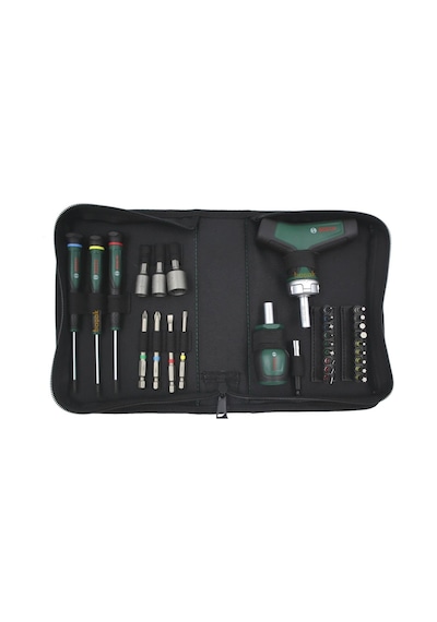 Bosch 31 Parça T Saplı Bits Uyumlu Cırcırlı Ve Klemens Tornavida Seti 1600a039hx