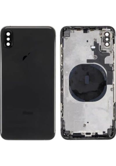 Apple Uyumlu iPhone Xs Max Kasa Kapak Siyah Siyah
