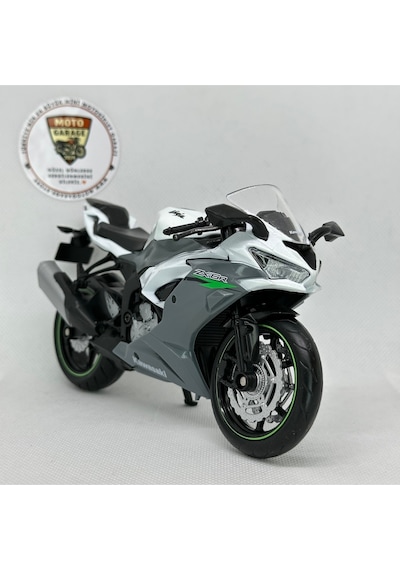 Kawasaki Ninja Zx-6r 1:12 Diecast Motosiklet Model Lisanslı Metal Maket Oyuncak & Biblo