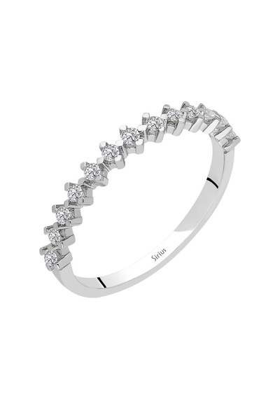 Sirius F Renk 0,20 Karat Pırlanta Yarım Tur Yüzük 0823R0195