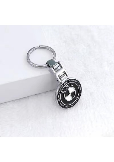 Metal Anahtarlık Siyah Bmw Logolu Anahtarlık E46 E60 E90 F30 X5