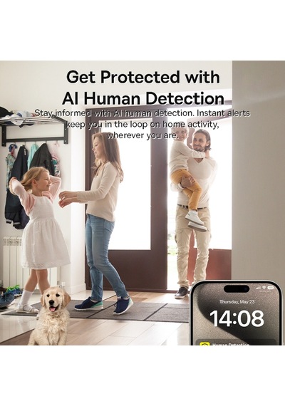 Baseus Security P1 4mp Adaptörsüz İç Mekan Akıllı Wifi Güvenlik Kamerası Beyaz