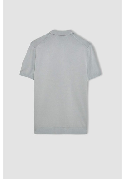 DeFacto Slim Fit Dar Kesim Kısa Kollu Basic Düz Triko Polo Tişört Y5369AZ24SMGR130