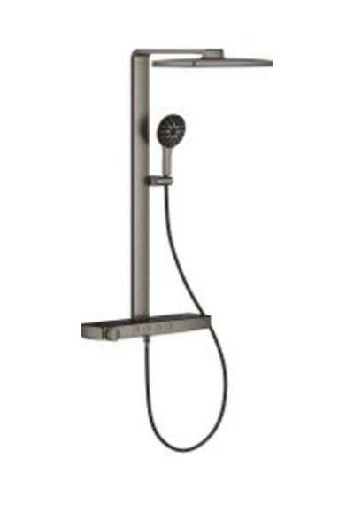 Grohe Rainshower Aqua Pure Duvara Monte Termostatlı Duş Sistemi - 100961AL00 Antrasit
