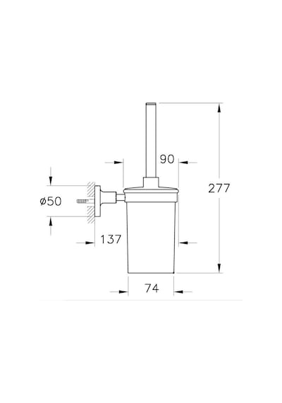 VitrA Base 300 Tuvalet Fırçalığı Krom  A44113