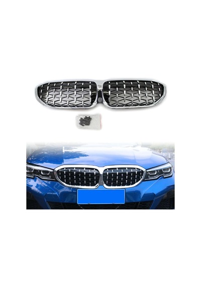 Bmw G20 Ön Panjur Diamond Böbrek Seti Krom 2019-2021