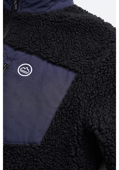 Wrangler Regular Fit Dik Yaka Erkek Sherpa Sweatshirt W2620003001 Siyah
