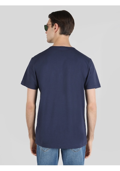 Colin'S Regular Fit Bisiklet Yaka Basic Lacivertvert Erkek Kısa Kol Tişört Cl1062745_Q1.V1_Nav