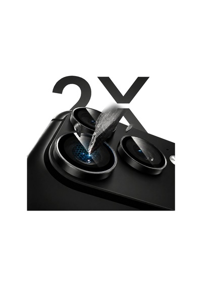 Buff İphone 18 Pro / 18 Pro Max Titan Metal Kamera Lens Koruyucu Black Siyah