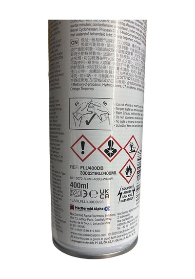 Electrolube Flu400db Fluxclene Pcb Temizleme Solventi 400 Ml