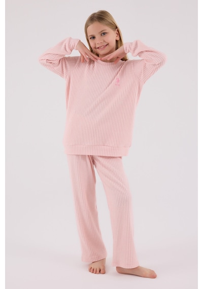 U.S. Polo Assn. U.s. Polo Assn Kız Çocuk Pembe Eşofman Takımı Us2328-c-v2 Pembe