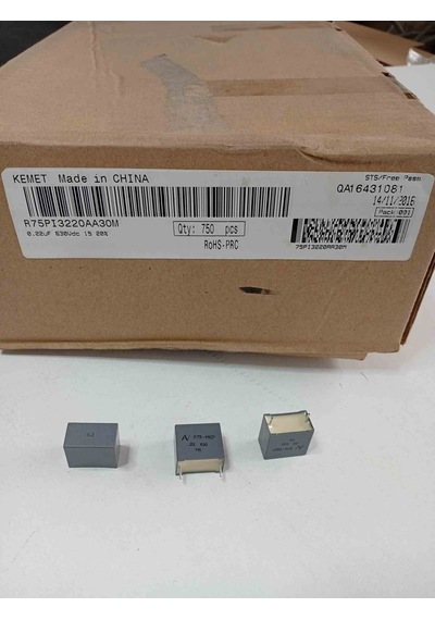 R75pı3220aa30m 220nf 630v 15mm 0.2 Kemet Polyester Kondansatör 10 Adet