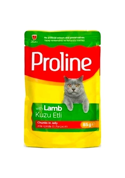 Proline Kuzu Etli Jöle İçinde Parça Etli Yetişkin Kedi Maması 85 Gr Pouch