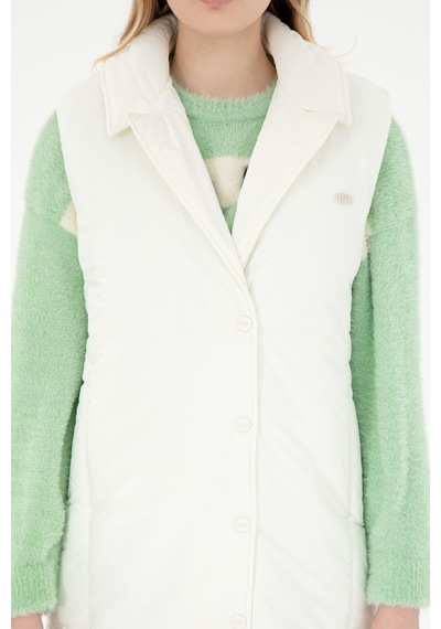 U.s. Polo Assn. Kadın Krem Yelek Dokuma 50289554-vr071 Krem