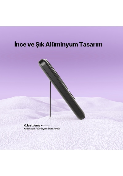 Ttec 2BB226S Recharger Pro M 5.000 mAh Qi2/Magsafe Özellikli 15W Apple Uyumlu iPhone/Android Stantlı Kablosuz Powerbank