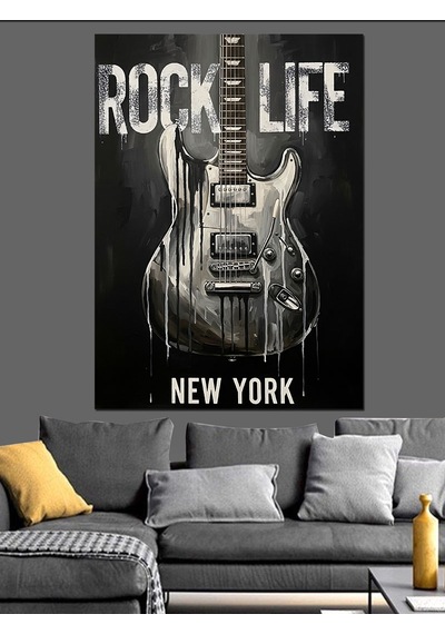 Rock Yaşam Tarzı New York Dekoratif Kanvas - Mdf Ahşap Tablo