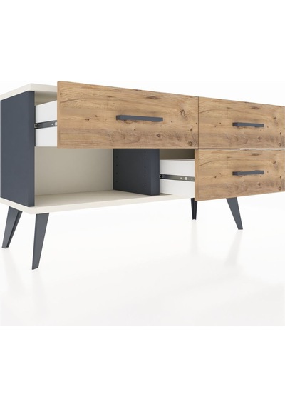 Arges Şifonyer 3 Çekmeceli 88x30x48 Antrasit-aytaşı/çam Aytaşı/çam Arges Şifonyer 3 Çekmeceli 88x30x48 Antrasit-aytaşı/çam Aytaşı/çam
