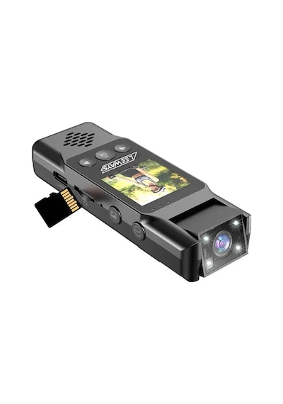 4k 1080p Hd Mini Vücut-yaka Kamerası Aksiyon Kamerası Siyah