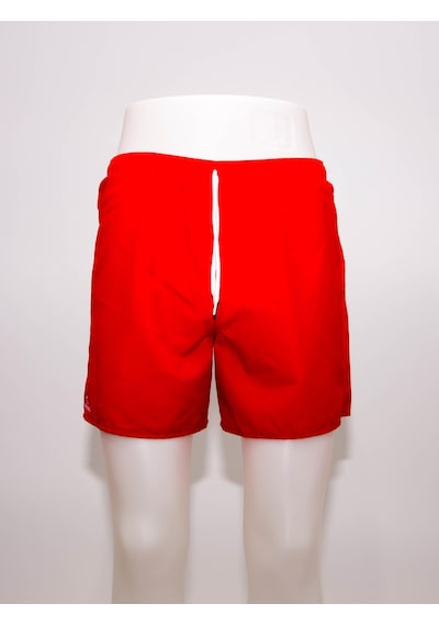Erkek Deniz Şortu  Kısa Boardshort Fileli Kırmızı Meridyendukkan Trıbord