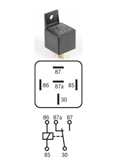 12V 30/20A Çift Platin Saplı Mini Röle 5 Fişli Bosch 0986AH0150