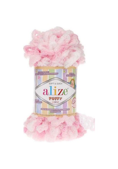 Alize Puffy 1 Adet 5863 El Örgü Ipliği Elle Örülen Kalpli Yastık Bebek Battaniyesi Örgü Ipi 5863