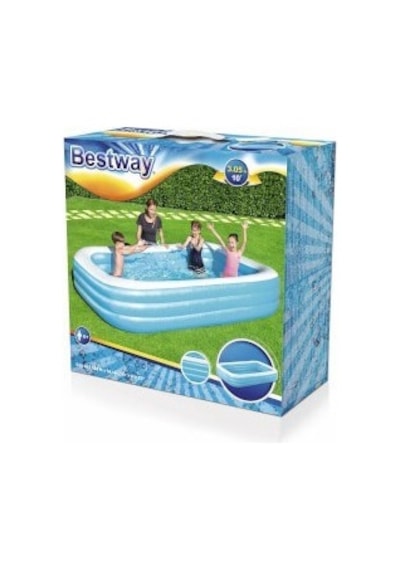 Bestway Havuz Jumbo Dikdörtgen Mavi Büyük Boy Aile Havuzu Çok Renkli