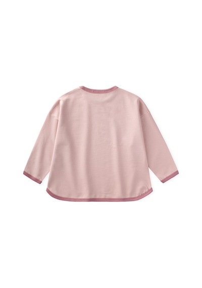 Cigit Geniş Kesim Mevsimlik Uzun Kollu T-shirt 2-8 Yaş Pudra Pembe