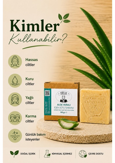 Aloe Veralı Eşek Sütü Sabunu 100 Gr