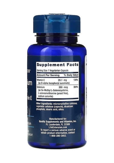 Super Selenium Complex & Vitamin E, 200 Mcg, 100 Vegetarian Capsules