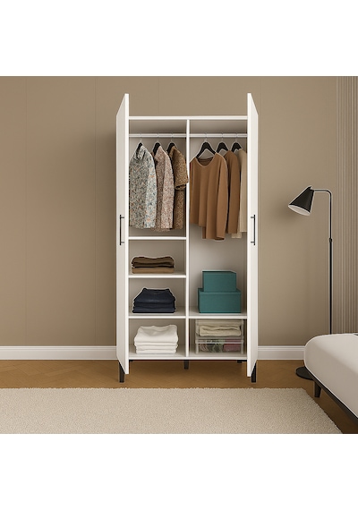 Mukotoys Minimalist 2 Kapaklı Elbise Dolabı Mdf 200 X 80 X 45