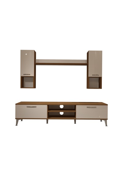 Decoraktiv Eko 5da Mdf Dvd Silver Tv Ünitesi Tv Sehpası Ceviz - Beyaz
