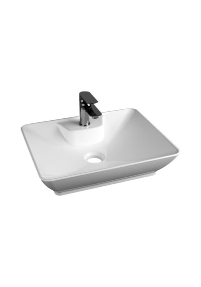 Tezgah Üstü Set Üstü Lavabo 40 52 Delikli Quarter Bath Smooth Line Beyaz