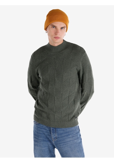 Colin's Colins Regular Fit Balıkçı Yaka Yeşil Erkek Kazak Cl1065745 Haki