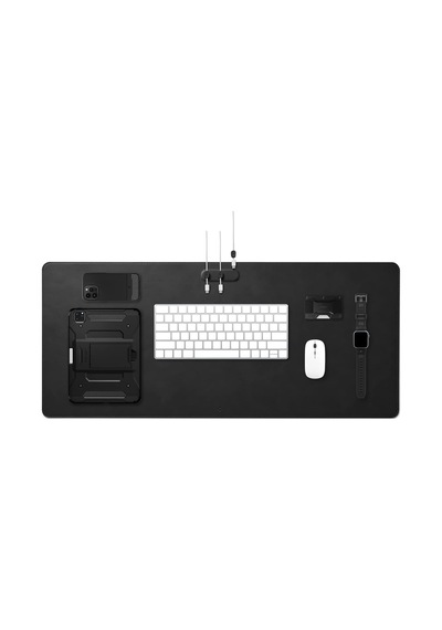 Regnum Büyük Boy 90x40cm Mouse Pad Vegan Deri + Kablo Düzenleyici Ld302m Black - App05267