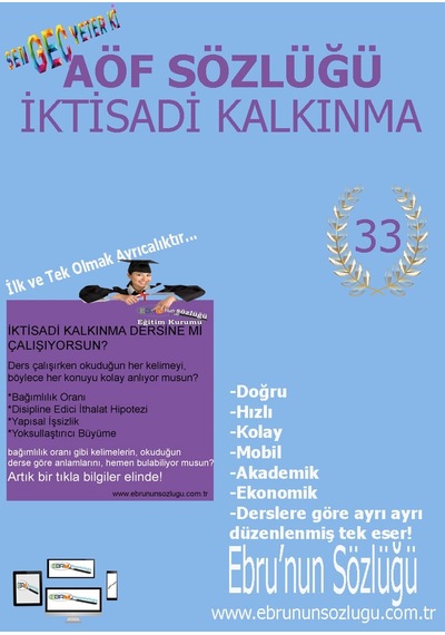 AÖF İİBF Ebrunun Sözlüğü Iktisadi Kalkınma - E Sözlük