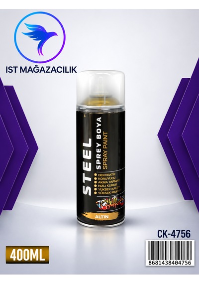 İst Steel Sprey Boya Altın 400 Ml 0310 Altın Yaldız