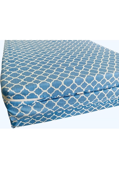 Viphomeconceptltd Katlanır Yer Yatağı Sünger Yatak Mavi Çatı 80X180 Cm-7 Cm